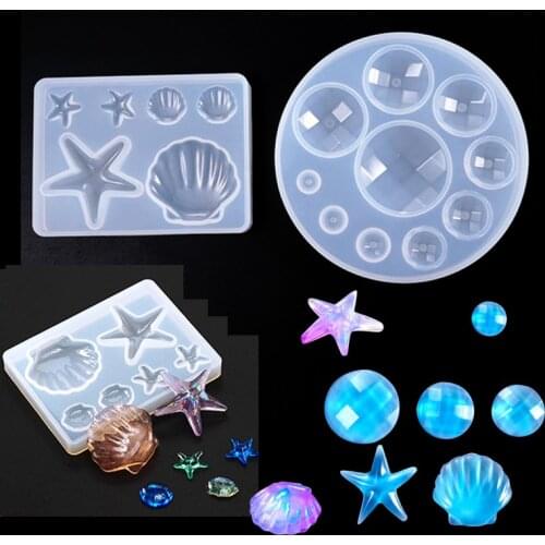 Silicone Mold For Resin Round Geometric Stars Resin Mold handmade DIY Jewelry Making Epoxy Resin Molds Gifts