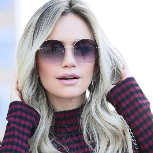 Fashion Designer Sunglasses For Men and Women Luxury Brand Round Rimless Sun Glasses Unisex Metal Frame Sunglass UV400 DE0610