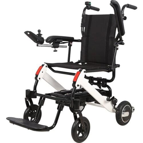 In 2020, exportable 20KG lightweight folding aluminum alloy EA106 small travel wheelchair