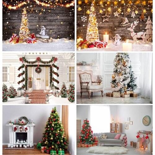 SHUOZHIKE Vinyl Custom Christmas Day Photography Backdrops Prop Christmas Festival Theme Photo Studio Background 20915SD-02