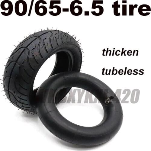 90 / 65-6.5 electric motorcycle scooter outer and inner tubeless tires thickening rubber non-slip tires rear-resistant