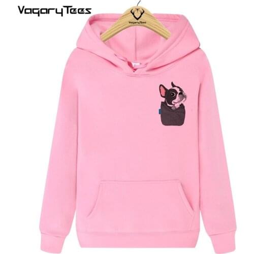 Funny French Bulldog/Boston Terrier/German Shepherd/Labrador Retriever/Chihuahua/Yorkie FU Pocket Hip Hop Streetwear Hoodie Top