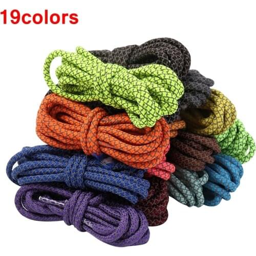 1Pair 100/120/140/160cm Fluorescent Shoelaces For Sneakers Fluorescent Reflective Round Rope Shoes Lace Light Shoelaces Unisex