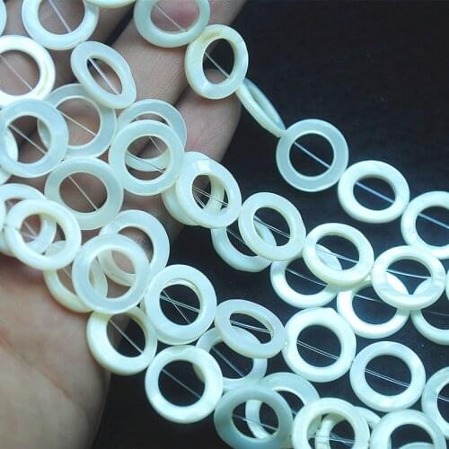 1 string natural white shell beads strings nature mother of pearl diy jewelry beads jewelry accessories 15mm 20 round shape hot