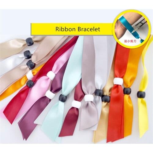 10PCS Blank Event Ribbons On Hand Disposable Ribbon Bracelets Tied Wrists Ribbons Conference Admission Ribbons Logo Ribbons