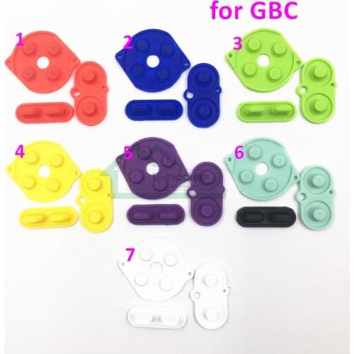 100 set wholesale price conductive rubber pad A-B d-pad for Game Boy Color for GBC shell housing silicone start select keypad