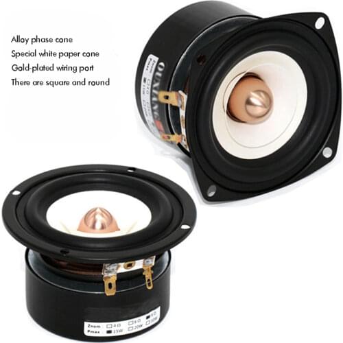 15W Mini 3 Inches HiFi Full Range Speaker 4 Ohm 8Ohm Anti-Magnetic Home Stereo Bass Loudspeaker 87dB High Sensitivity Speaker