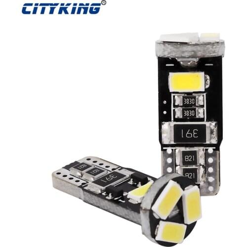 2pcs/Lot Car led T10 led canbus t10 5smd led 5730 5630 canbus t10 5LED car Light Canbus W5W 194 SMD Error Free White Light Bulbs