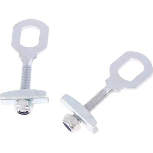 2PCS Silver Fixed Gear Bicycle Chain Adjust Bolt 1 Speed Commuting Bike Chain Tensioner Pull Tight Screw Bolts