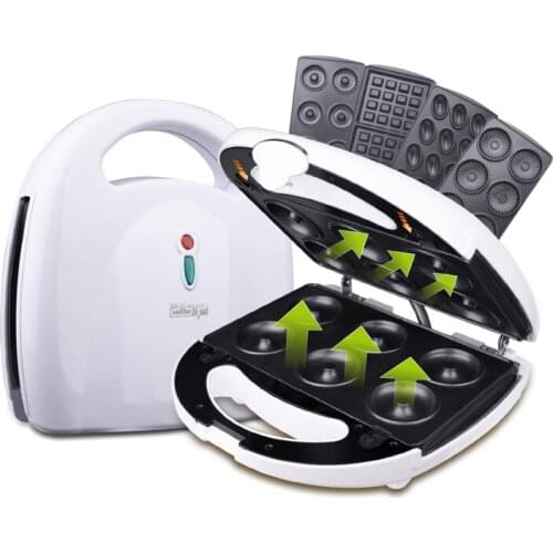 4 In 1 Breakfast Machine Multifunctional Electric Waffle Maker Cake Pan Donut Machine Household Bread Toaster Cooking Appliances