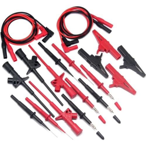 AideTek needle tipped tip leadmodular heavy duty test probe handles TL809 leads set for multimeter leads 2TLP20162