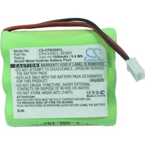 Cameron Sino 1500mAh battery for RCA 25450 25450RE3 5-2699 H25450RE3 H5450 180AAH-2699 291951 5-2699 Cordless Phone Battery