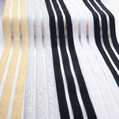 50mm 90mm Silver Gold Width 5cm 9cm Elastic Band Glitter Mesh Garment Girl Dress Women Clothing Sewing DIY Hand Made Craft 1m