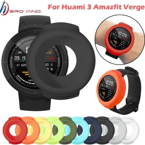 Case For Xiaomi Huami 3 Amazfit Verge Smart Watch TPU Silicone Protector Frame Soft Protect Shell For AMAZFIT VERGE3 Bracelet