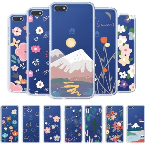 For Huawei Y5 2018 Case Clear Phone Case For Honor 7S 7A 7Aprime 5.45" Transparent Fashion Cover For Huawei Y5Lite Y5prime 2018