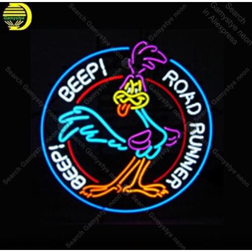 Road Runner Beep Neon Sign Handcraft Publicidad anuncio luminoso Light Advertisement Dropship Neon Signs For Home handmade
