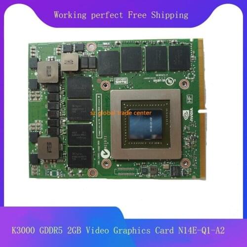 M6700 N14E-Q1-A2 K3000M VGA Card NVIDIA Quadro 2GB DDR5 Graphic Card for DELL M15X M17X M18X