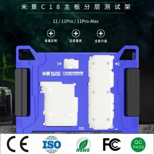 MIJING C18 for iPhone 11 PRO PROMax 3 in 1 Main Board Function Testing Fixture Logic Board Upper And Lower Middle Layered Tester