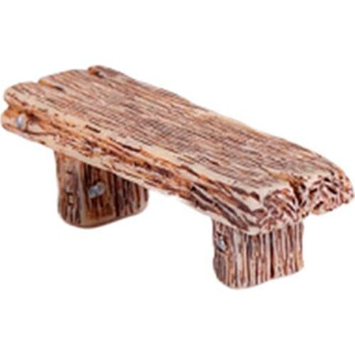 Micro Landscape Romantic Craft Resin Double Stool Bench Garden Figurine Decor