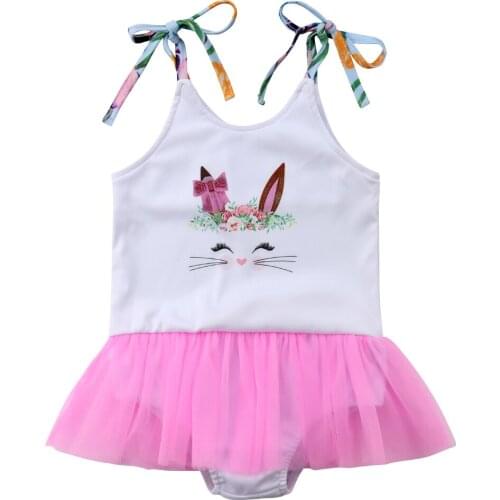 Toddler Infant Baby Girl Cute Sleeveless Cat Bodysuit Jumpsuit Outfit Sunsuit Clothes Size 0-3T