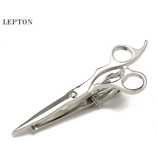 Hot Sale Stainless Steel Scissors Tie Clips For Mens Lepton Novelty Suit Clasp Clamp Clip Business Wedding Tie Clips Best Gift
