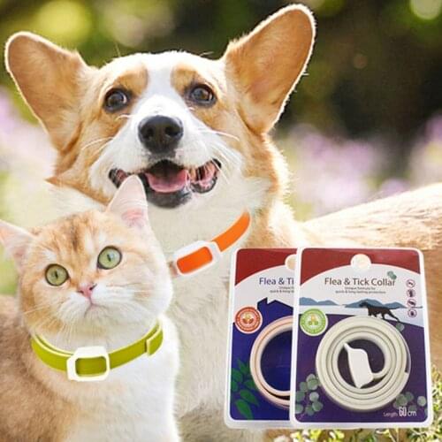 New Adjustable Dog Cat Collar Flea Tick Prevention Pet Collar Pest Control Protect Flea Killer Collar Pet Cat Dog Accessories