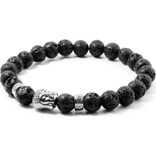 New Arrival New Design Mens Fashion Natural Stone Bracelet Concise Lucky Beads Bangle Cuff Jewelry Gift