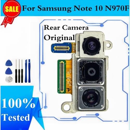 Original Big Camera For Samsung Galaxy Note 10 Rear Back Camera Module Flex Cable For Samsung Note 10 N970F Camera Replacement