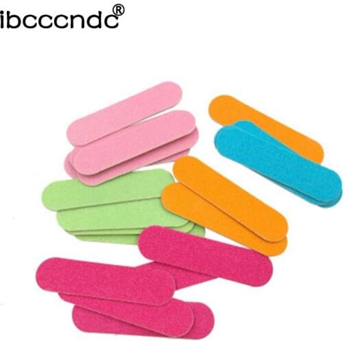 20pcs Nail File Manicure Pedicure Buffer Sanding Files Wood Crescent Sandpaper Grit Nails Polishing Nail Art Tool Wholesale