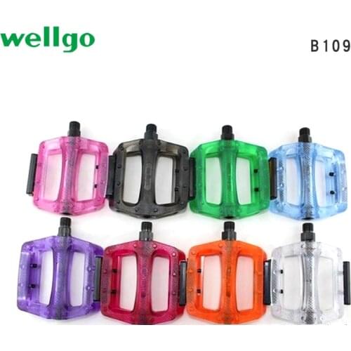 Wellgo MTP B109 translucent color jelly pedal Dead Fly Bicycle Pedal Non-slip Pedal Pedal Ankle Mountain Bike Parts
