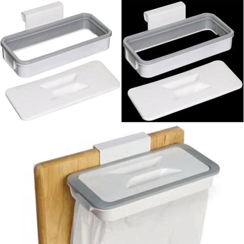 Kitchen Waste Bin Hanging Trash Rack Bags Hanger Garbage Holder Portable Space-Saving
