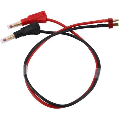 T Plugs Male to 4.0 Gold Plated Banana Plug Bullet Power Cable Connector 14AWG Soft Silicone Cable Wire for RC Model