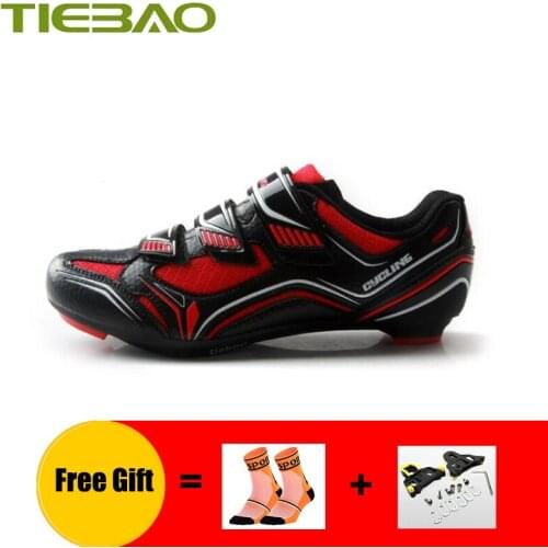 TIEBAO Professional Cycling Shoes Road Men Breathable Anti-slip Sapatilha Ciclismo Cycling Shoes Athletic Sport Riding Shoes