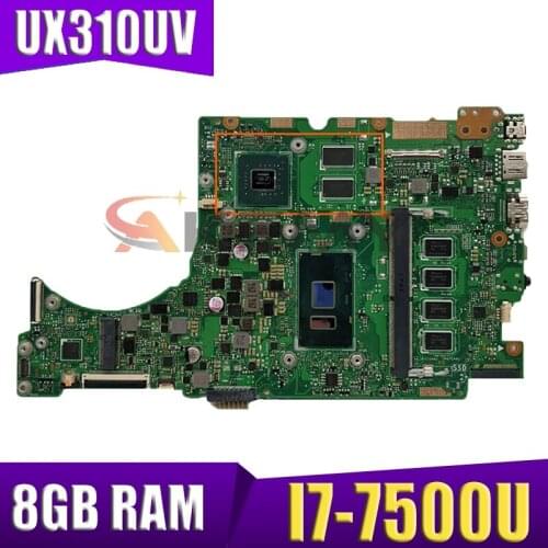 UX310UV Laptop motherboard for ASUS UX410UQK (14 inch) UX410U UX310U original mainboard 8GB-RAM I7-7500U GT940MX-2GB