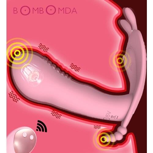 Wearable Panties Dildo Vibrators Remote Control Vibrator Female Masturbation Heating Butterfly Vibrating Adult Sex Toy For Woman