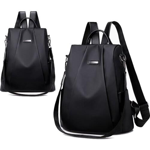 Women Backpack School Bags shoulder bag For Teenager Girls Nylon Zipper Lock Design Femme Mochila Female Backpack Fashion