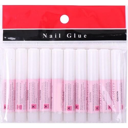 10Pcs 2g Nail Glue Strong Adhesive Acrylic False Nail Tips Rhinestone Manicure