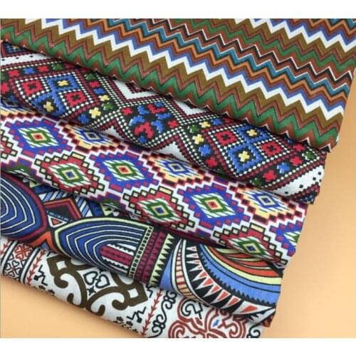 150cm X 50 cm retail folk-custom printed cotton linen fabric cushions tablecloth pillow curtains fabric