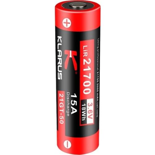 Klarus 21GT-50 Multi-layer Protection Rechargeable Li-ion 3.6V 5000mAh 21700 Battery for Klarus XT21X LED Flashlight