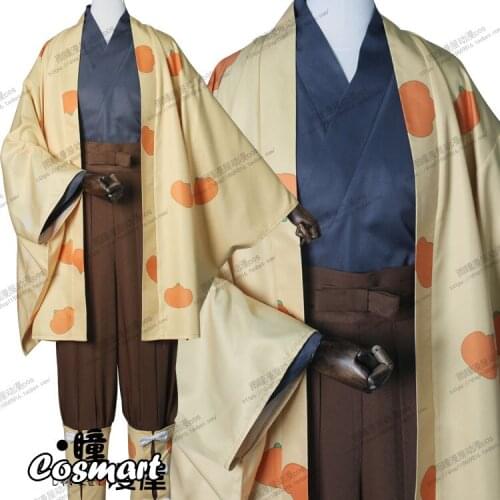 Anime Demon Slayer Kimetsu no Yaiba Agatsuma Zenitsu Hallowmas Kimono Cosplay Costume Uniform New 2020