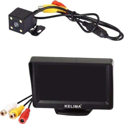 Car Rear View CCD 4 LED Camera & 4.3" LCD Display Monitor Kit