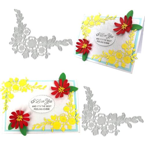 Flower vine corner decor Metal cutting Die for DIY scrapbook-album Decoration embossed DIY Paper Card