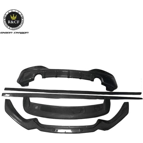 For BMW 1 series F20 M135i LCI M140i BODY KIT M style Carbon Fiber Front Bumper Spoiler Lip Splitter Side Skirts Diffuse 2017