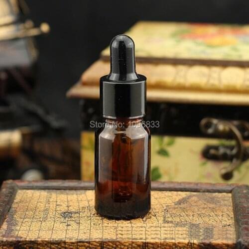 10ML Pipet Dropper Vial, 10CC Brown Bottle, Glass Empty Bottle, Cosmetic Packing Bottle, Amber Glass Dropper Bottle, 50pcs/Lot