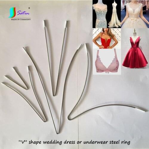 Good Quality New Style Large Size Home Swimsuit Underwear Wedding Evening Dress Bra Decoration Diy V Shape Steel Ring V Bone
