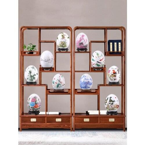 Chinese Jingdezhen Ceramic Egg Decoration Home TV Cabinet Livingroom Figurines Crafts Hotel Office Desktop Furnishing Ornaments
