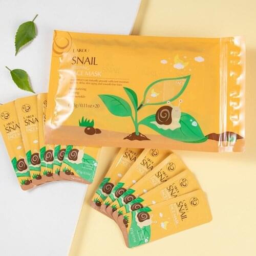 Fashion Face Sleeping Mask Green Tea Repairing Blossom Moisturizing Seaweed Anti-aging Snail OilControl Essence Skin Care