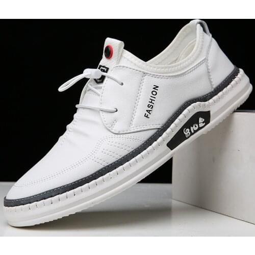 Spring Autumn Men Shoes Casual Breathable Flat Male Footwear Microfiber Leather Soft Fashion Mans Casual Shoes Hot Sale Newest