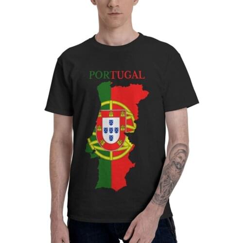 Portugal Flag Map T-Shirts Men Streetwear T Shirt Short Sleeve Portuguese Lovers Tshirt 100% Cotton Tee Tops Clothes