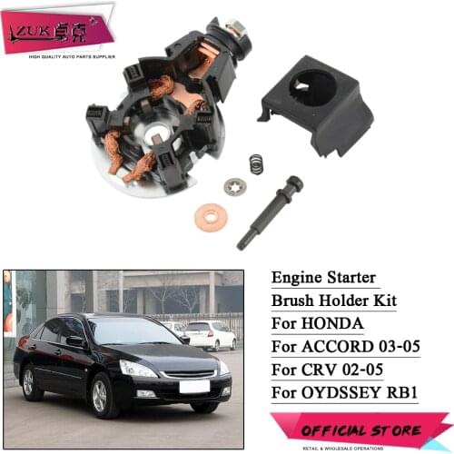 ZUK Engine Starter Brush Holder KIT For HONDA ACCORD 2003 2004 2005 2.0L 2.4L CRV 2002 2003 2004 2005 ODYSEEY OEM:04312-PSA-305